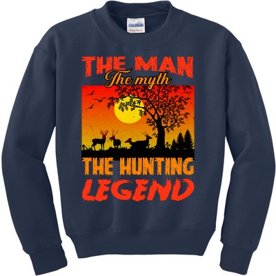 The Man The Myth The Hunting Legend Kids Sweatshirt