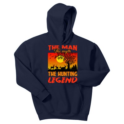 The Man The Myth The Hunting Legend Kids Hoodie