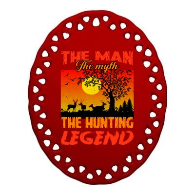 The Man The Myth The Hunting Legend Ceramic Oval Ornament