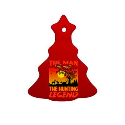 The Man The Myth The Hunting Legend Ceramic Tree Ornament