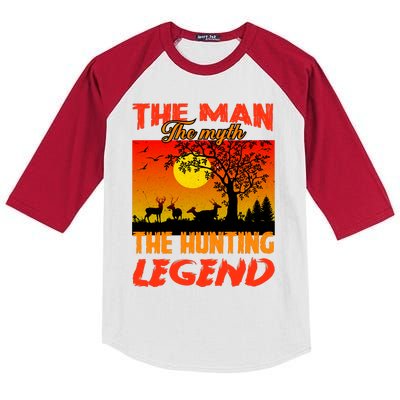 The Man The Myth The Hunting Legend Kids Colorblock Raglan Jersey