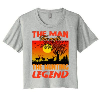 The Man The Myth The Hunting Legend Women's Crop Top Tee