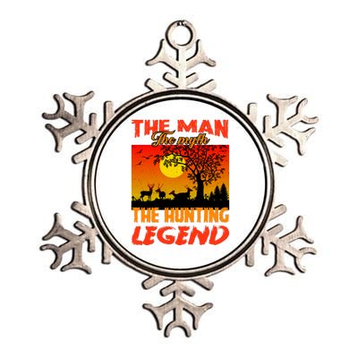 The Man The Myth The Hunting Legend Metallic Star Ornament