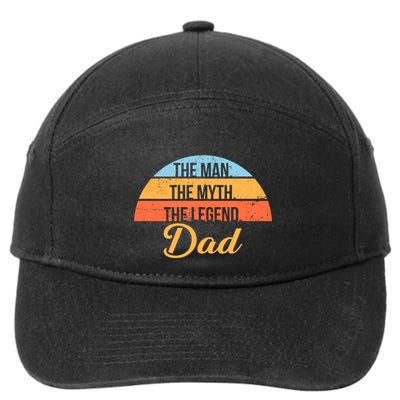 The Man The Myth The Legend Dad 7-Panel Snapback Hat
