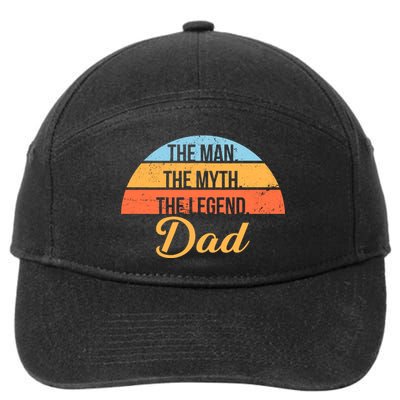 The Man The Myth The Legend Dad 7-Panel Snapback Hat