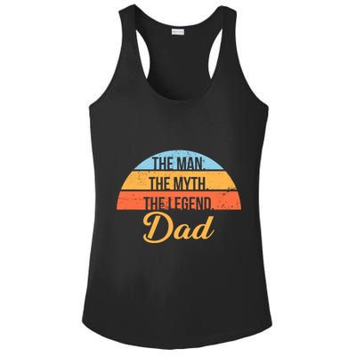 The Man The Myth The Legend Dad Ladies PosiCharge Competitor Racerback Tank