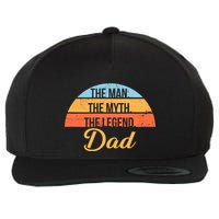 The Man The Myth The Legend Dad Wool Snapback Cap