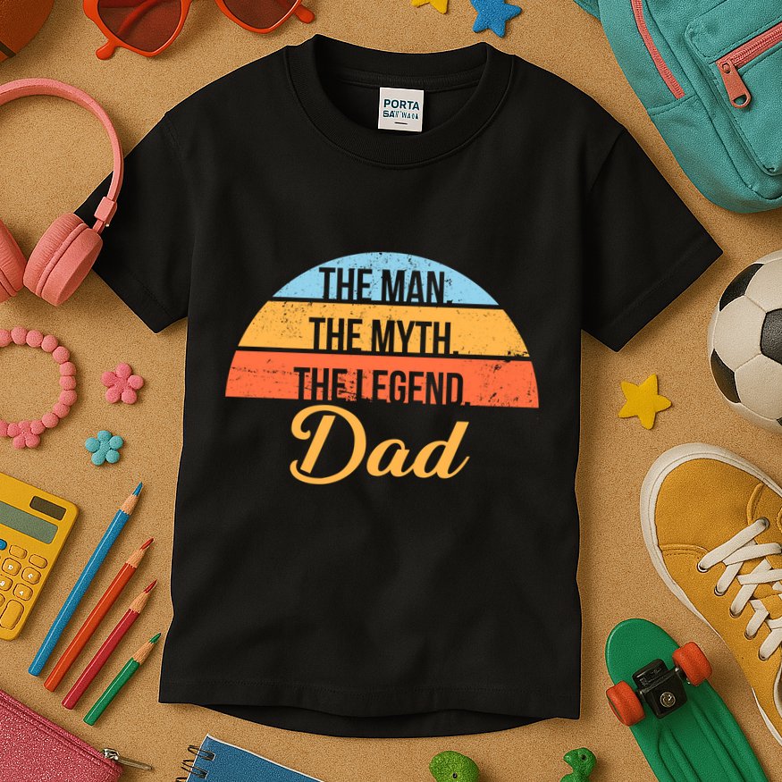 The Man The Myth The Legend Dad Kids T-Shirt