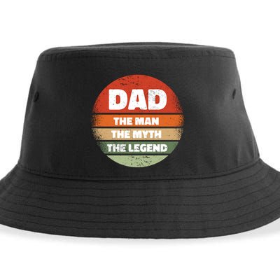 The Man The Myth The Legend Dad Retro Sustainable Bucket Hat