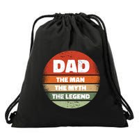 The Man The Myth The Legend Dad Retro Drawstring Bag