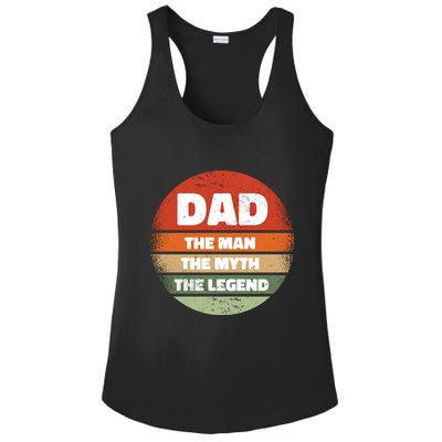 The Man The Myth The Legend Dad Retro Ladies PosiCharge Competitor Racerback Tank