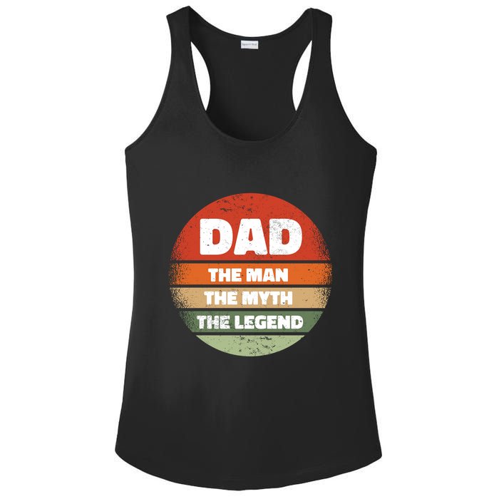 The Man The Myth The Legend Dad Retro Ladies PosiCharge Competitor Racerback Tank