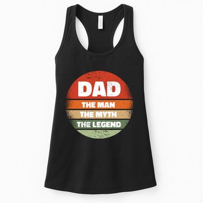 The Man The Myth The Legend Dad Retro Womens Tank Top
