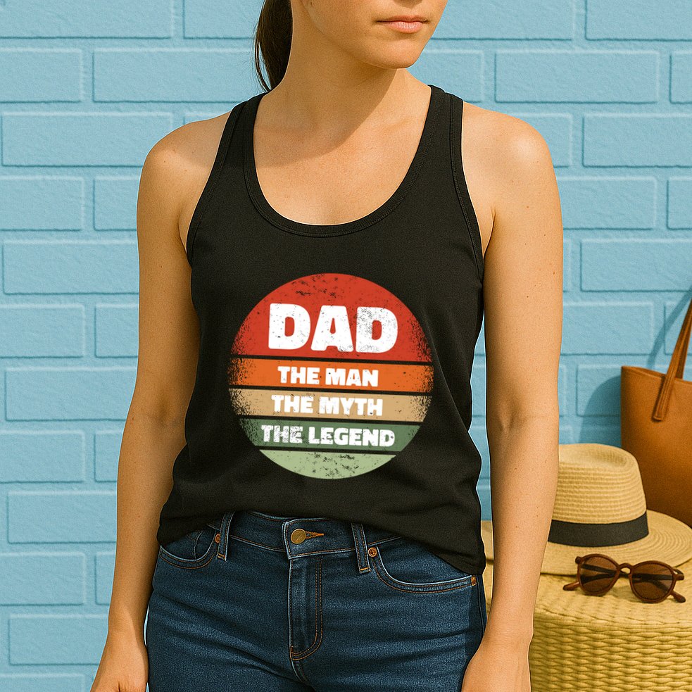 The Man The Myth The Legend Dad Retro Womens Tank Top