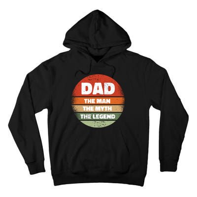 The Man The Myth The Legend Dad Retro Tall Hoodie