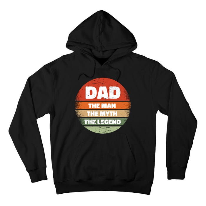 The Man The Myth The Legend Dad Retro Tall Hoodie