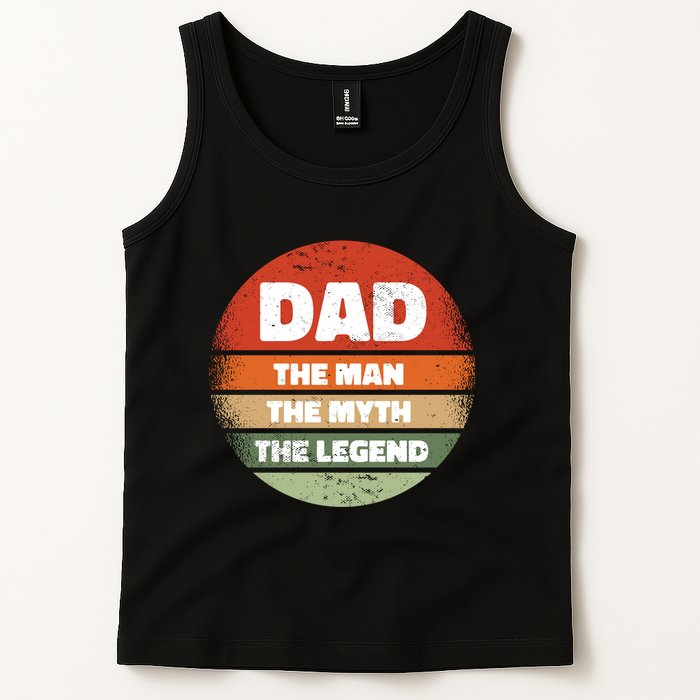 The Man The Myth The Legend Dad Retro Tank Top