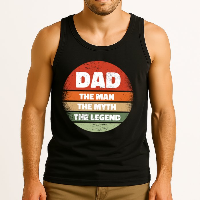 The Man The Myth The Legend Dad Retro Tank Top