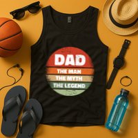 The Man The Myth The Legend Dad Retro Tank Top