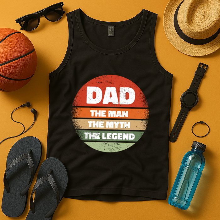 The Man The Myth The Legend Dad Retro Tank Top