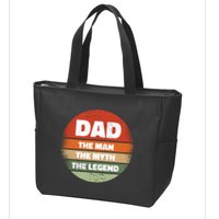 The Man The Myth The Legend Dad Retro Zip Tote Bag