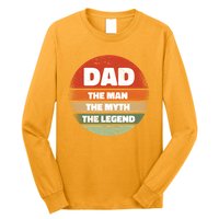 The Man The Myth The Legend Dad Retro Long Sleeve Shirt