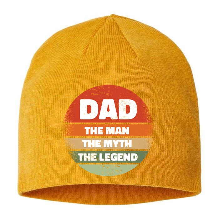 The Man The Myth The Legend Dad Retro Sustainable Beanie