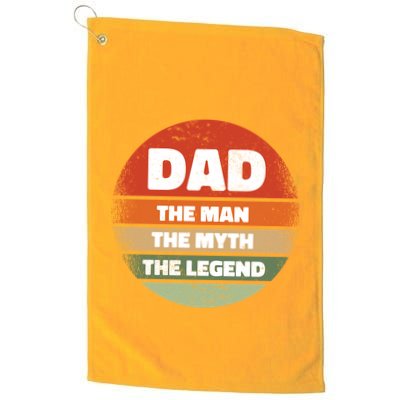 The Man The Myth The Legend Dad Retro Golf Towel