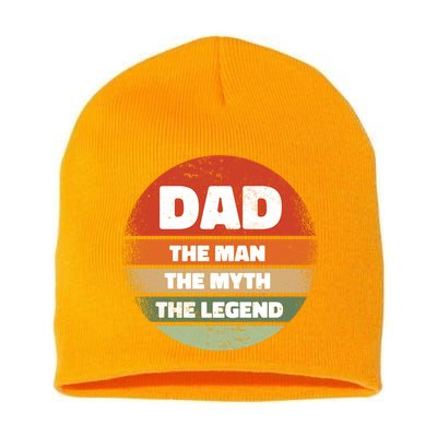 The Man The Myth The Legend Dad Retro Short Acrylic Beanie