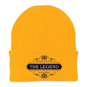 The Man The Myth The Legend Has Retired Knit Cap Winter Beanie