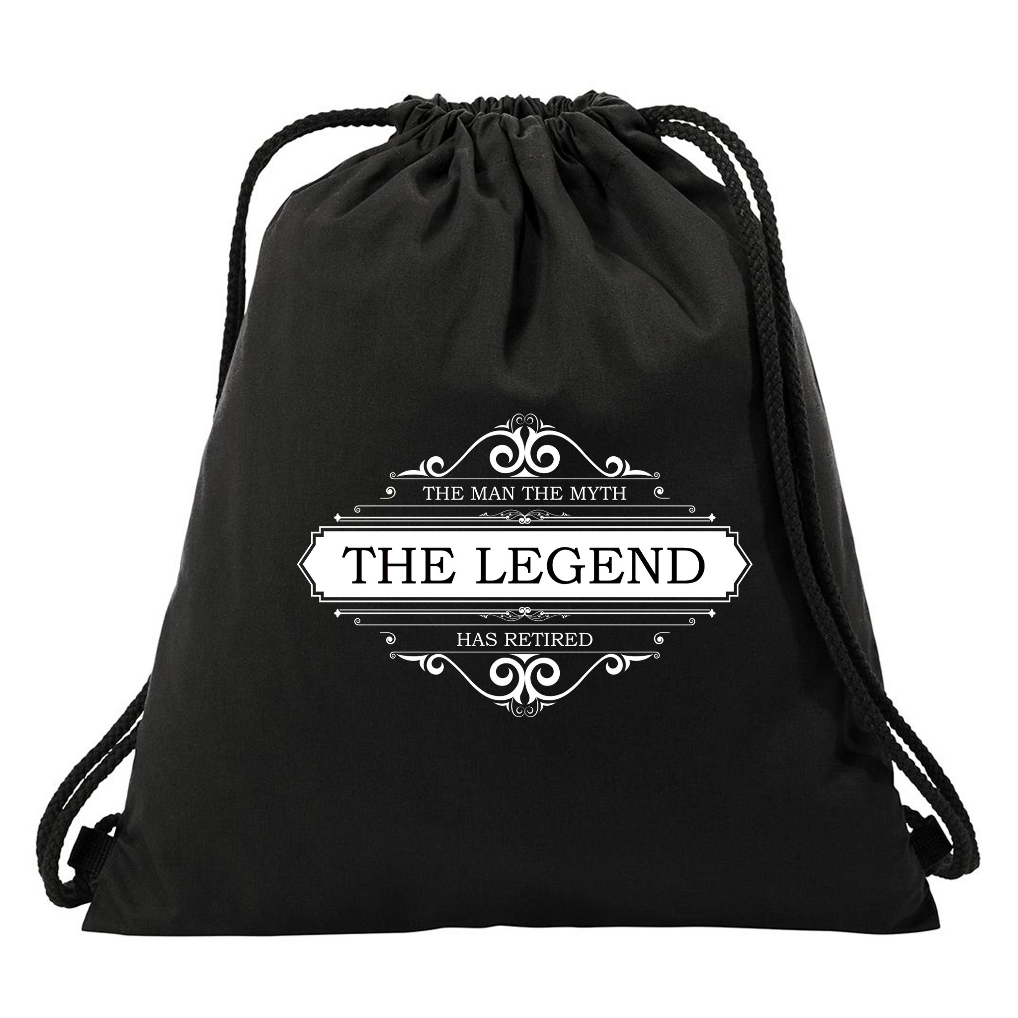 The Man The Myth The Legend Has Retired Drawstring Bag