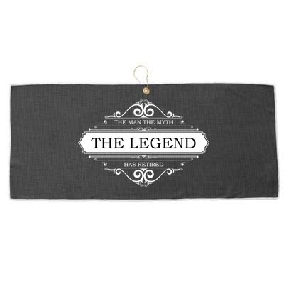 The Man The Myth The Legend Has Retired Large Microfiber Waffle Golf Towel
