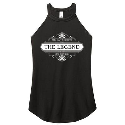 The Man The Myth The Legend Has Retired Women's Perfect Tri Rocker Tank