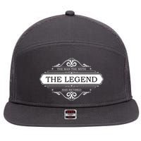 The Man The Myth The Legend Has Retired 7 Panel Mesh Trucker Snapback Hat