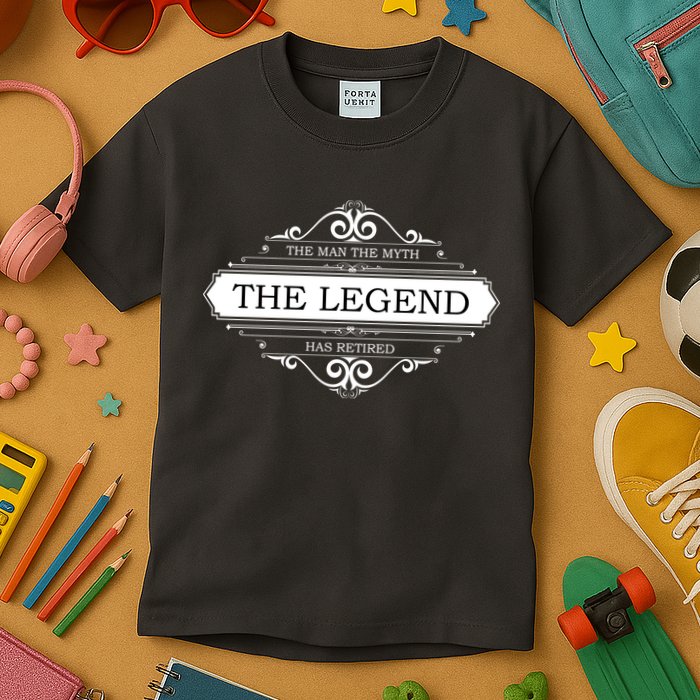The Man The Myth The Legend Has Retired Kids T-Shirt
