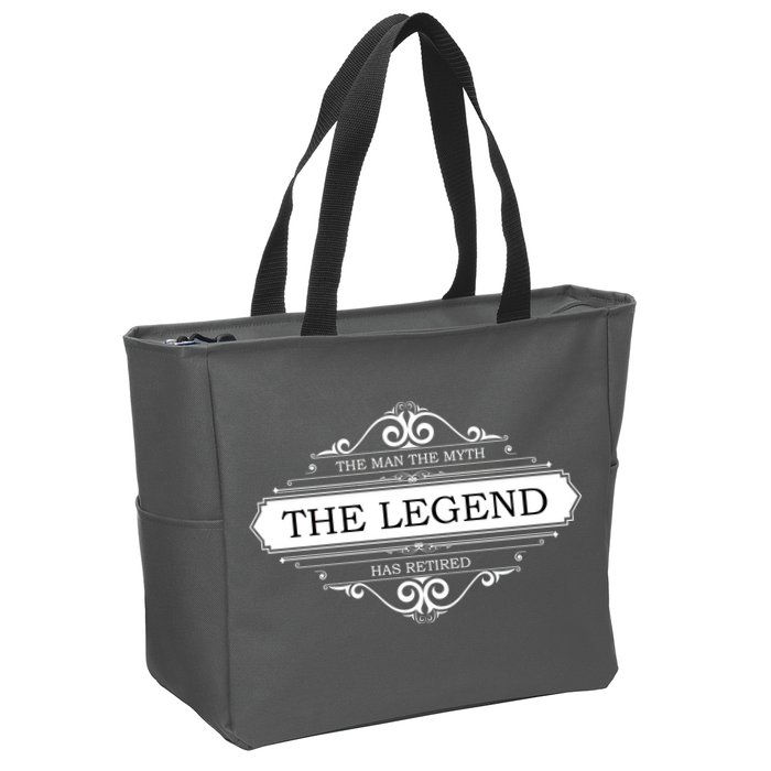 The Man The Myth The Legend Has Retired Zip Tote Bag