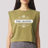 The Man The Myth The Legend Has Retired Garment-Dyed Women's Muscle Tee