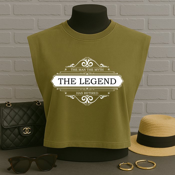 The Man The Myth The Legend Has Retired Garment-Dyed Women's Muscle Tee