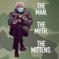 The Man The Myth The Mittens Bernie Meme Legacy Tie Dye Trucker Hat