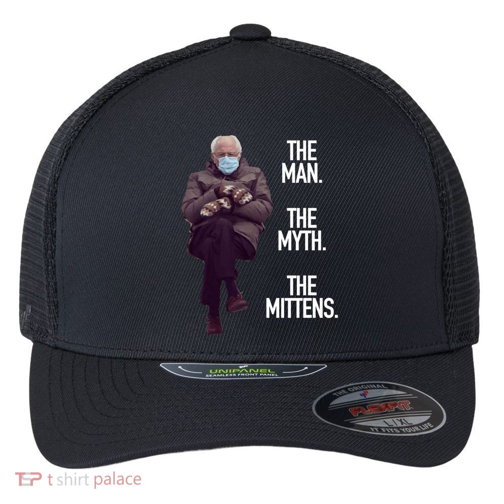 The Man The Myth The Mittens Bernie Meme Flexfit Unipanel Trucker Cap