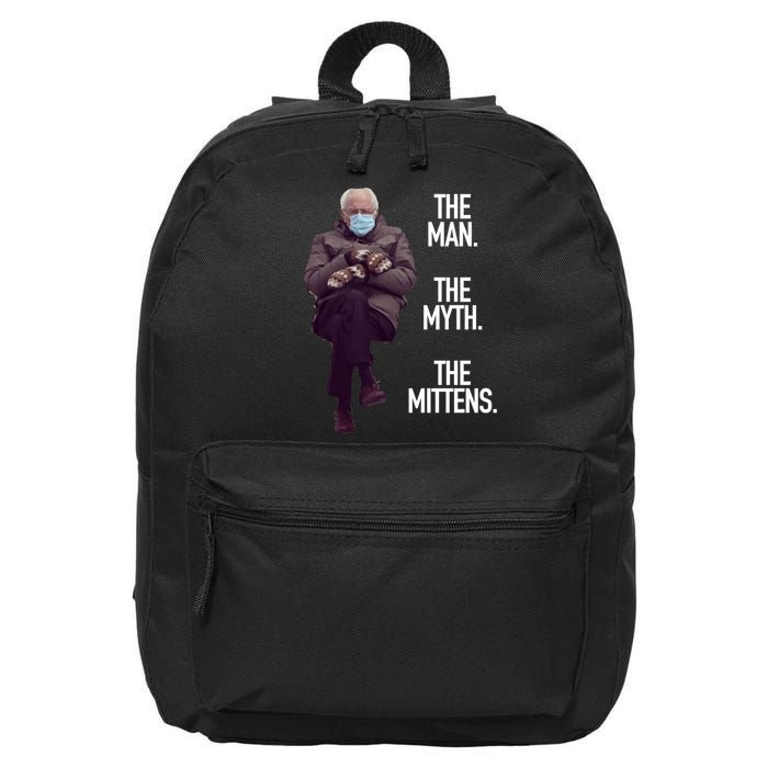 The Man The Myth The Mittens Bernie Meme 16 in Basic Backpack