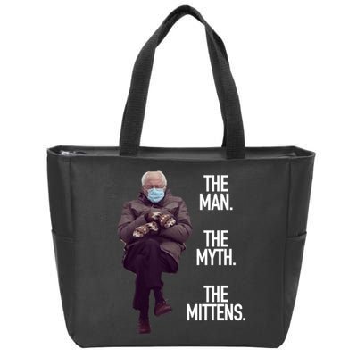 The Man The Myth The Mittens Bernie Meme Zip Tote Bag