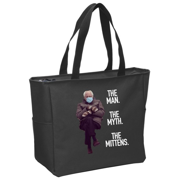 The Man The Myth The Mittens Bernie Meme Zip Tote Bag