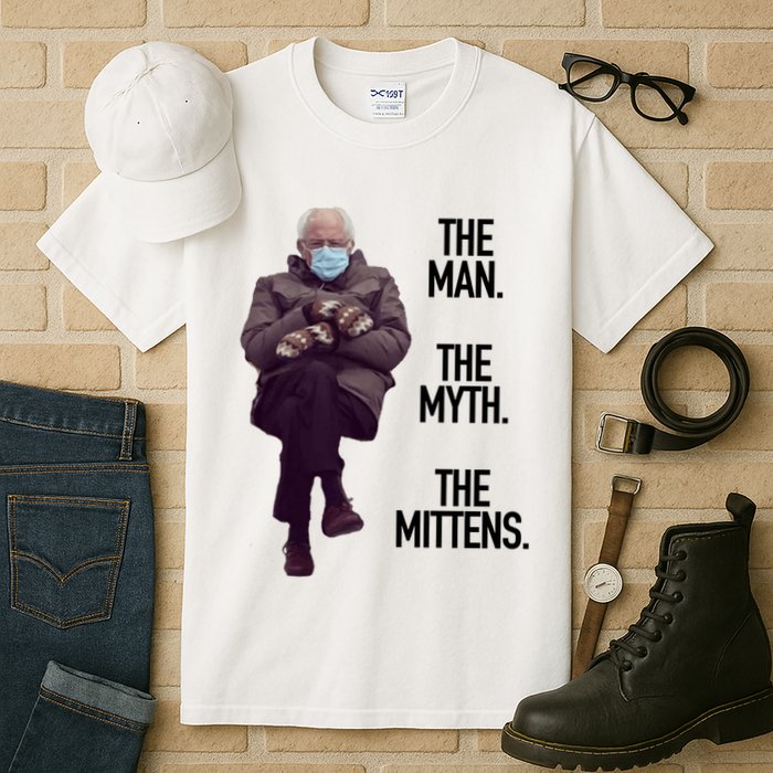 The Man The Myth The Mittens Bernie Meme Tall T-Shirt