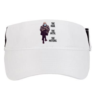 The Man The Myth The Mittens Bernie Meme Adult Drive Performance Visor