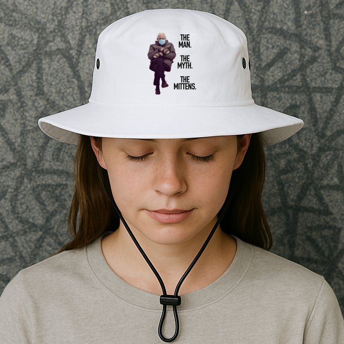The Man The Myth The Mittens Bernie Meme Bucket Hat