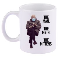 The Man The Myth The Mittens Bernie Meme 11oz C Handle Ceramic Mug