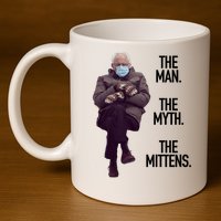 The Man The Myth The Mittens Bernie Meme 11oz C Handle Ceramic Mug