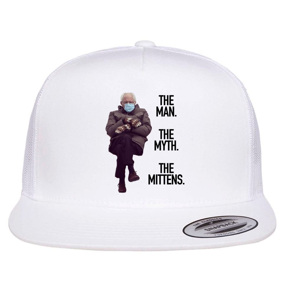 The Man The Myth The Mittens Bernie Meme Flatbill Hat