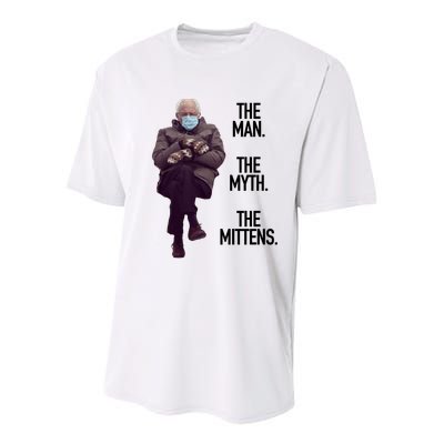 The Man The Myth The Mittens Bernie Meme Youth Performance Sprint T-Shirt